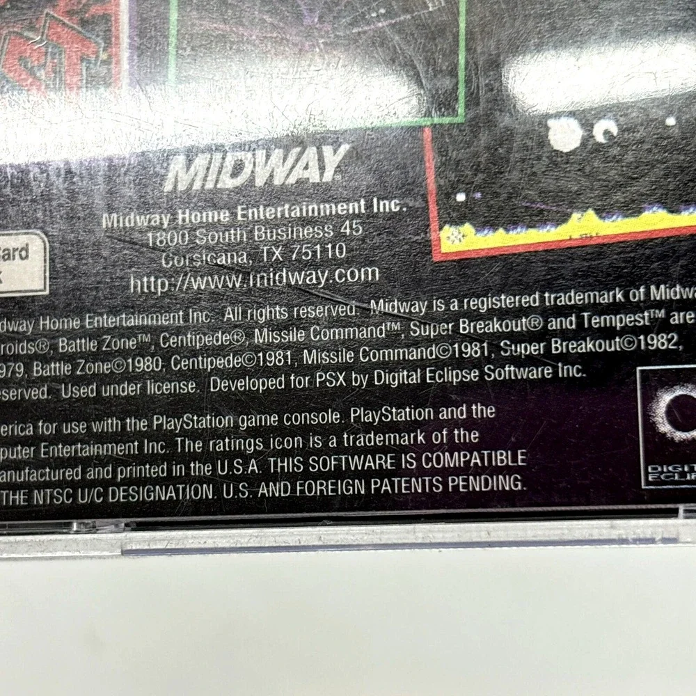 Arcade's Greatest‎ Hits The Atari Collection 1 PS1 PlayStation Complete Manual